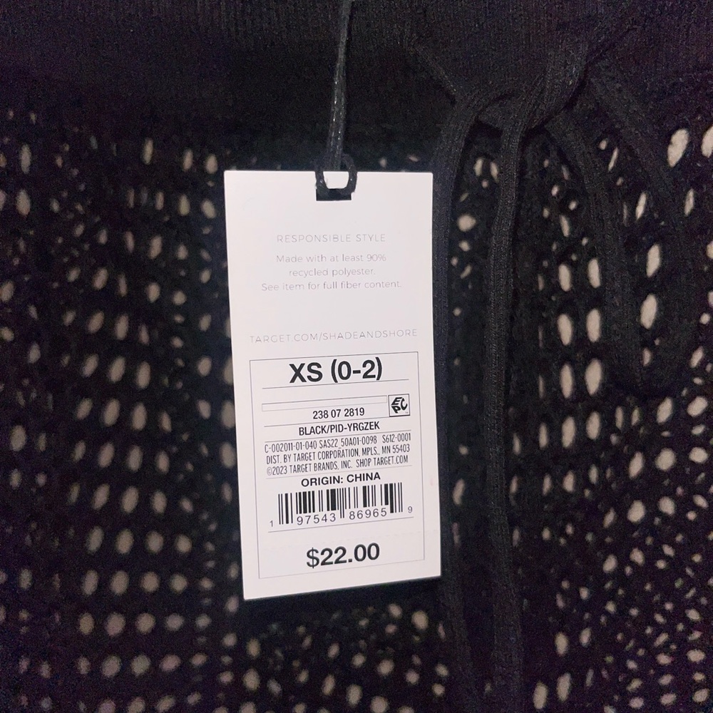 Shade & Shore Black Mesh Women's Shorts - Picture 3 of 3